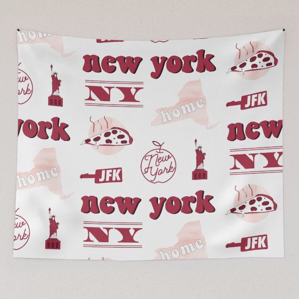 Item preview, Maroon Watercolor New York US State Sticker Pack designed and sold by The-Goods.