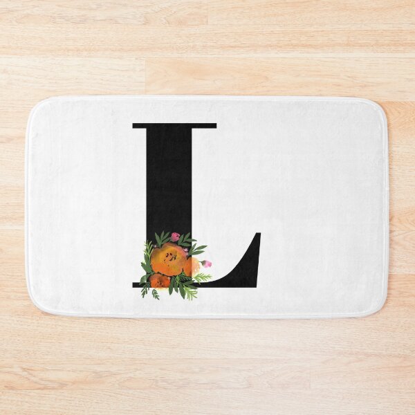 Item preview, letter l orange floral designed and sold by atevern.
