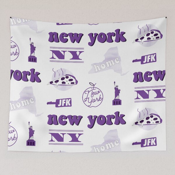 Item preview, Purple Watercolor New York US State Sticker Pack designed and sold by The-Goods.