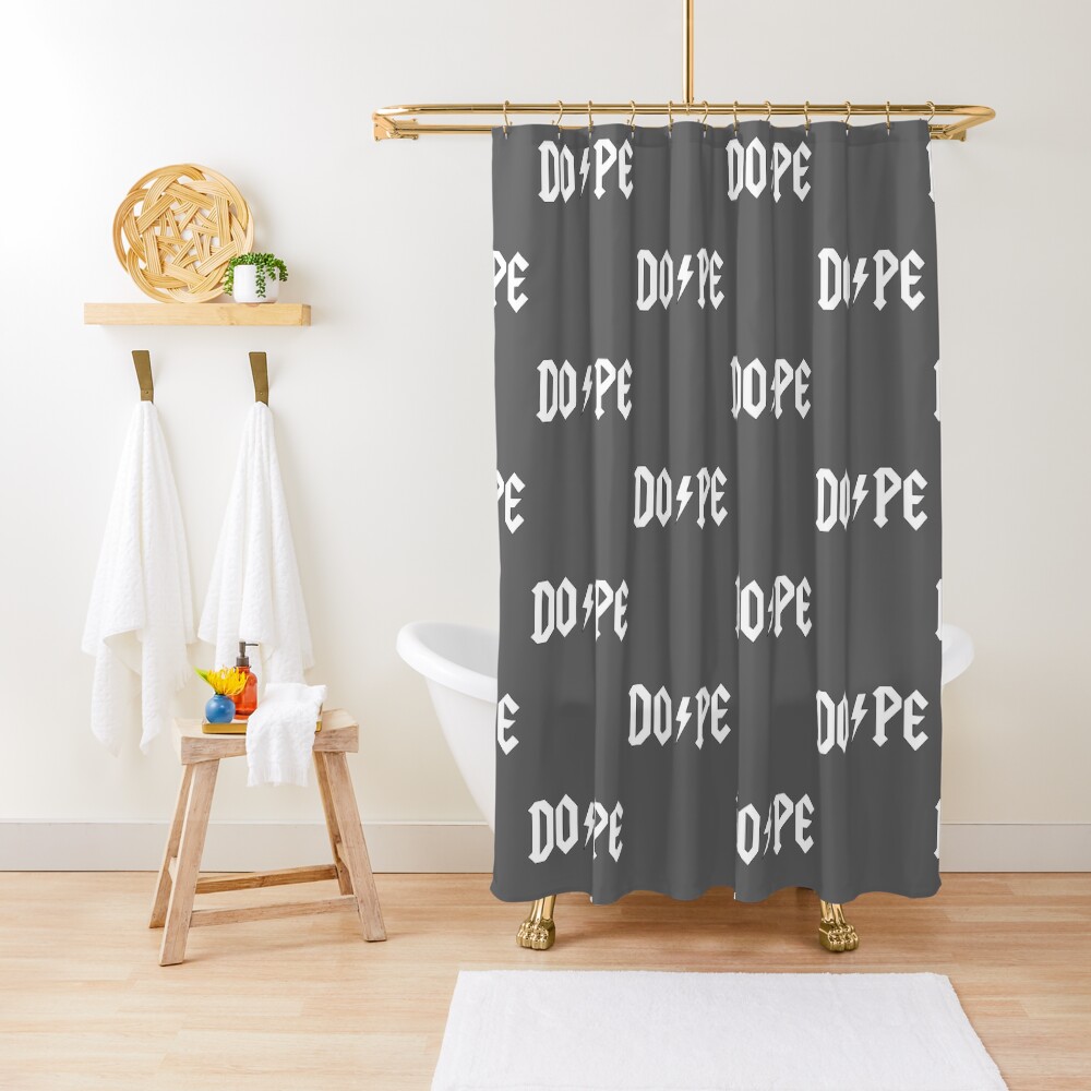 "DOPE AC/DC Style" Shower Curtain for Sale by mymainmandeebo Redbubble
