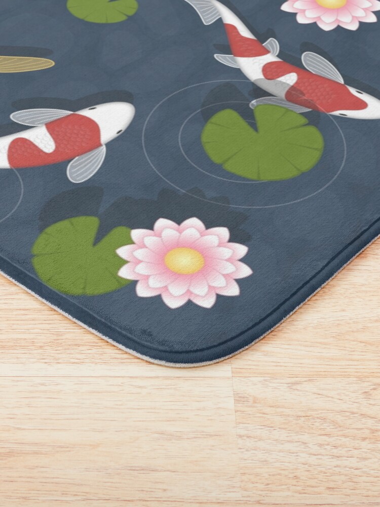 Alternate view of Japanese Koi Fish Pond Bath Mat