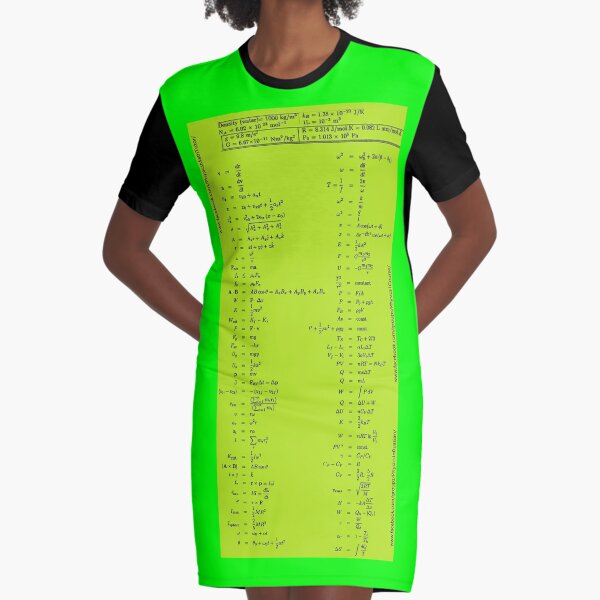 #Physics #Formula Set #PhysicsFormulaSet #FormulaSet Graphic T-Shirt Dress