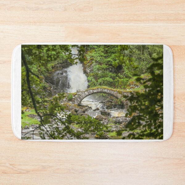 Item preview, Old Japanese waterfall crossing bridge designed and sold by PODLizardWizard.