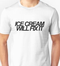 Eiscreme wird es beheben - schwarz Slim Fit T-Shirt