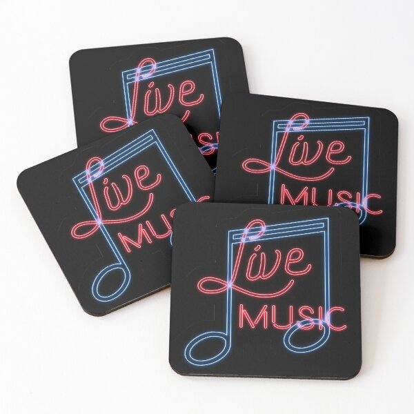 Item preview, Neon Live Music in Red and Blue designed and sold by blueskiesforme.