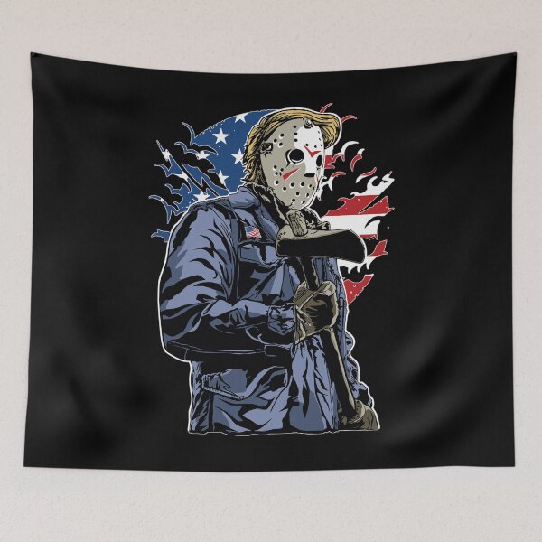 Artikelvorschau, Horror Mashups: Amerikanischer Mörder - Jason GEGEN Donald entworfen und verkauft von Ghastly Wicked Creations Studio.