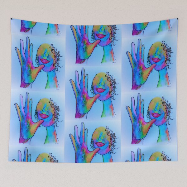 Item preview, ASL Mother in Blue Overtones designed and sold by EloiseArt.