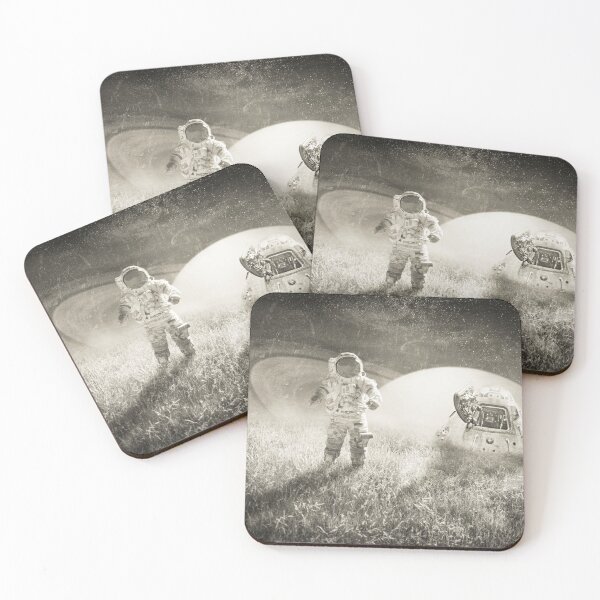 Item preview, HiRes Astronaut Space Landing Sepia Digital Artwork designed and sold by PODLizardWizard.