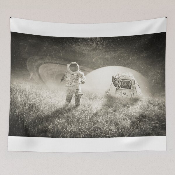 Item preview, HiRes Astronaut Space Landing Sepia Digital Artwork designed and sold by PODLizardWizard.