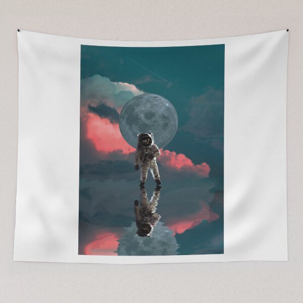 Item preview, Astronaut Reflecting Pool Outerspace Artwork designed and sold by PODLizardWizard.