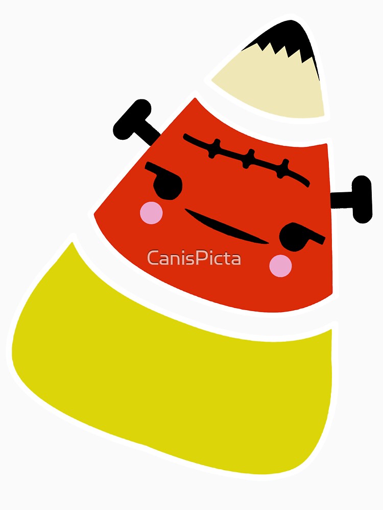 Thumbnail 7 of 7, Classic T-Shirt, "Monster Man" Candy Corn Orange Pumpkin Yellow Halloween Spooky Fun designed and sold by CanisPicta.
