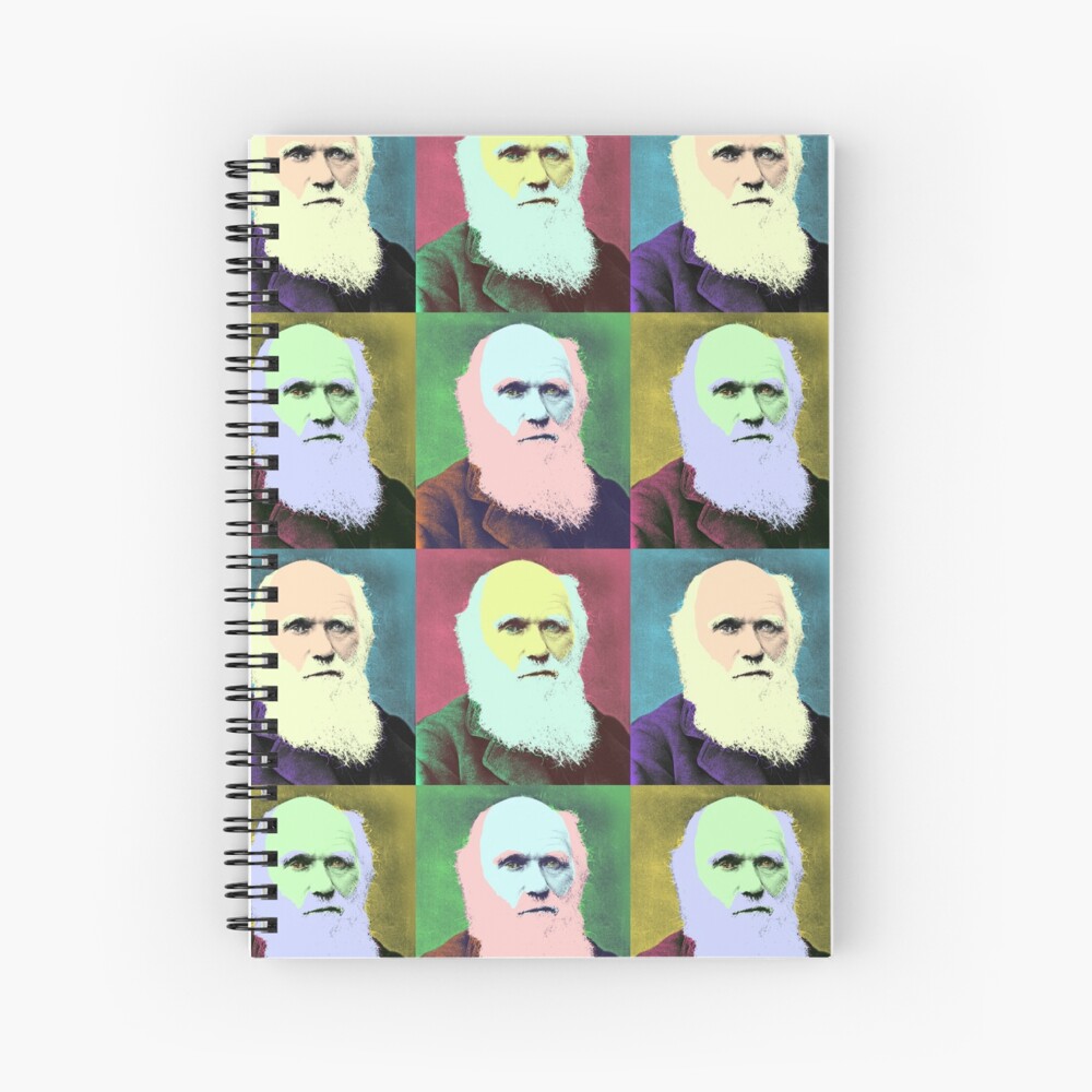 Charles Darwin - Pop Art design Spiral Notebook
