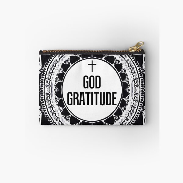 Item preview, Black & White 'God Gratitude' Mandala  designed and sold by TigaTiga.