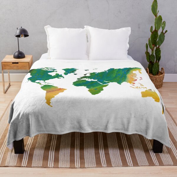 Item preview, Green World Continents Map  designed and sold by hollanov98.