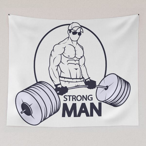 Item preview, Strongman Barbell Curl Dead lift Bodybuilder Natural Muscle Physique designed and sold by 108dragons.