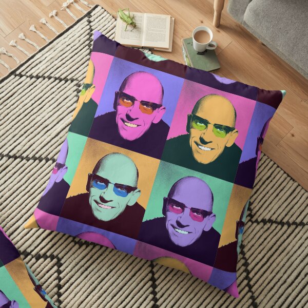 Michel Foucault - Pop Art design Floor Pillow