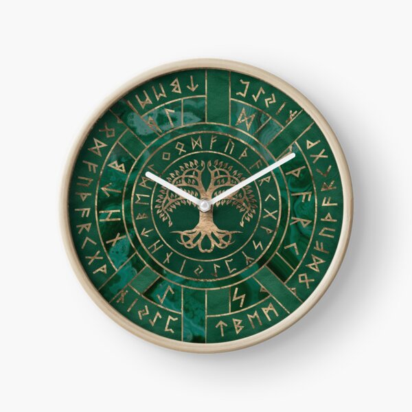 Item preview, Tree of life -Yggdrasil and Futhark - Malachite designed and sold by Nartissima.
