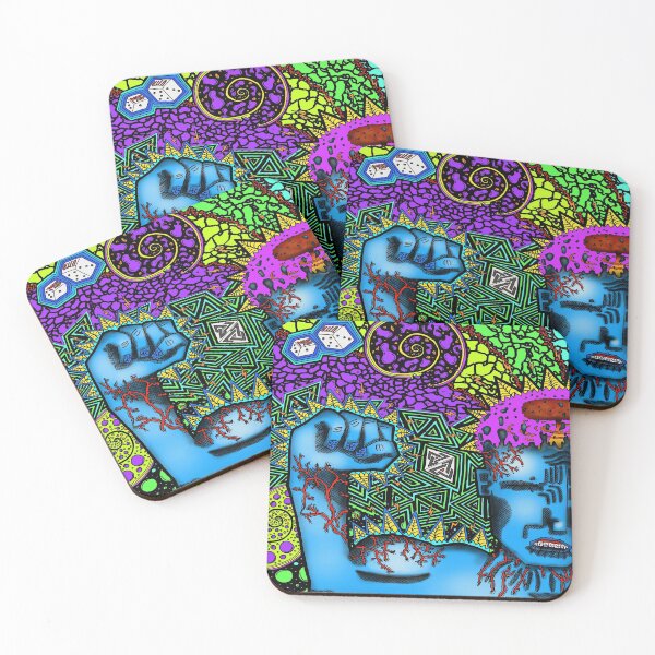 Item preview, PSYCHEDELIC TRIPPY HORROR VACUI MAN MUSCULAR FLEXING STRENGTH VIGOR FORCE - full colour designed and sold by Xotico Design.