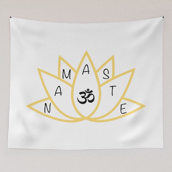 Item preview, Namaste Yoga Lotus Flower Om Design designed and sold by KleinJenny.