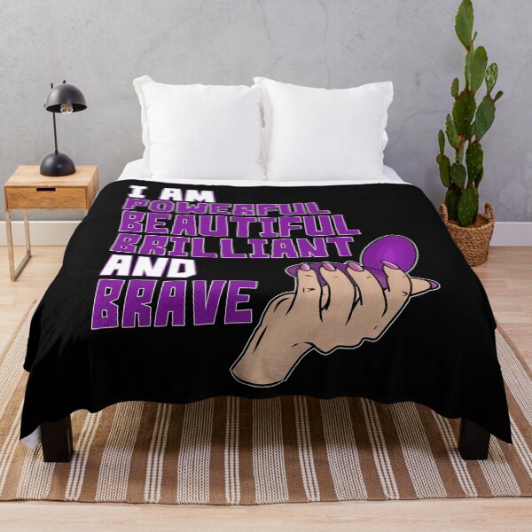 Item preview, Powerful Beautiful Brilliant Brave Positivity Manifestation Affirmation Gift Apparel designed and sold by GabiBlaze.