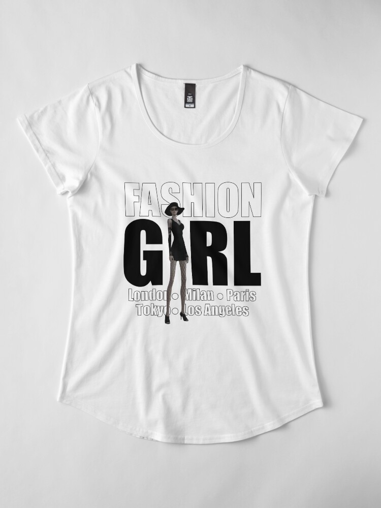 Alternate view of Fashion Girl Premium Scoop T-Shirt