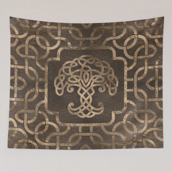 Item preview, Tree of life -Yggdrasil on Celtic Pattern designed and sold by k9printart.