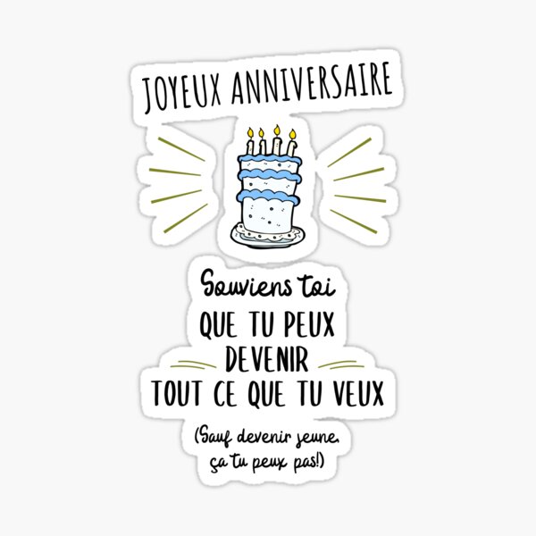 Sticker Original Sticker Joyeux Anniversaire Par Elisemoon Redbubble