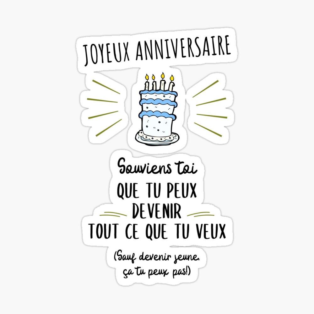 Carte De Vœux Original Sticker Joyeux Anniversaire Par Elisemoon Redbubble