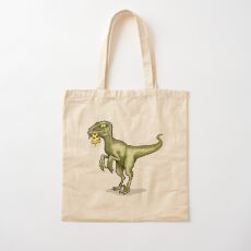 Raptor eating pizza Cotton Tote Bag