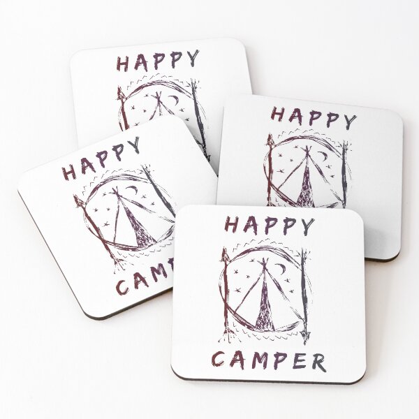 Item preview, Happy Camper - Camping Adventure Hiking designed and sold by NibbledGang.