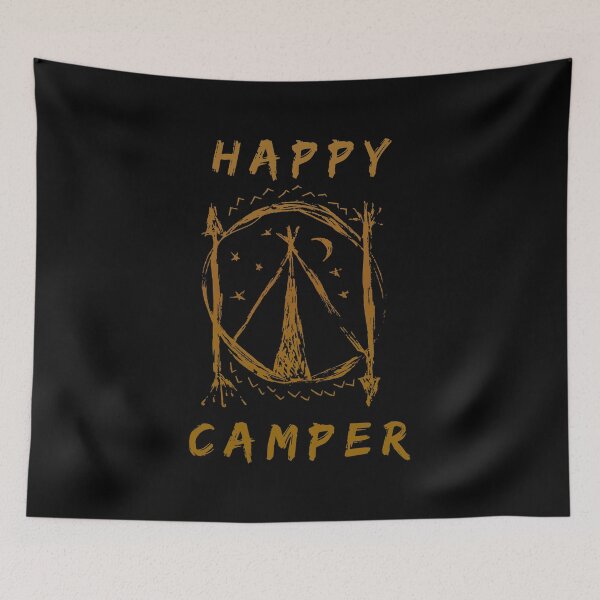 Item preview, Happy Camper - Camping Adventure Hiking designed and sold by NibbledGang.