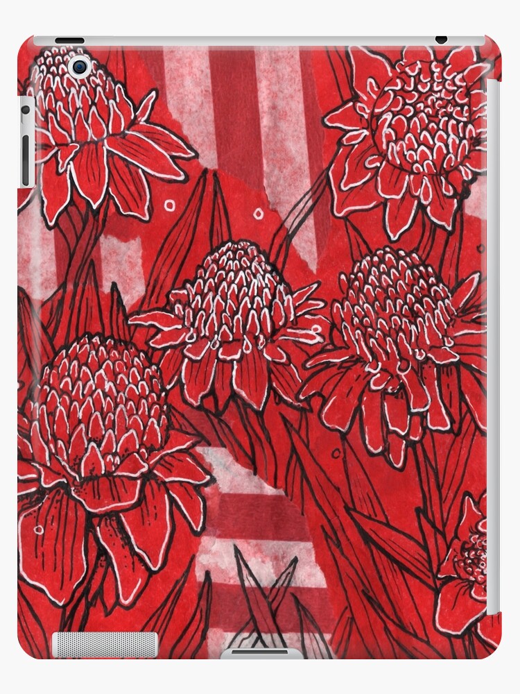 Funda y vinilo para iPad «Antorcha Ginger Lily, flores rojas, flores tropicales, collage de papel» de clipsocallipso | Redbubble Funda y vinilo para iPad «Antorcha Ginger Lily, flores rojas, flores tropicales, collage de papel» de clipsocallipso | Redbubble