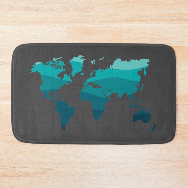 Item preview, Ocean Waves World Continents Map  designed and sold by hollanov98.