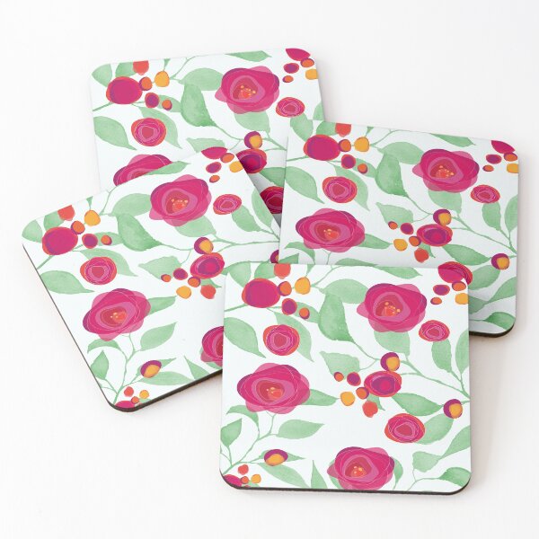 Item preview, Red Blooms Pattern designed and sold by Artskratch.