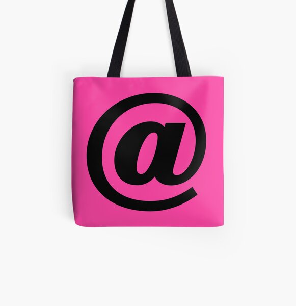 Pink & Black At Symbol @ Digital Art All Over Print Tote Bag