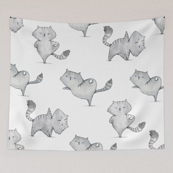 Item preview, Yoga pose cat designed and sold by agrapedesign.