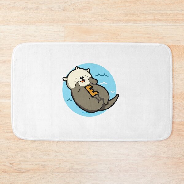 Artikelvorschau, Alphabet Letter E Entzückender Otter entworfen und verkauft von kidsmonogram.