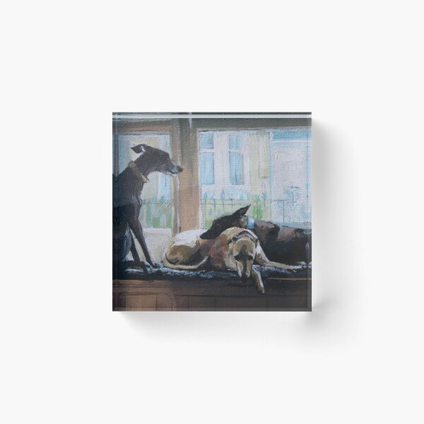 Item preview, Whippets in the window designed and sold by Anne Cakebread.