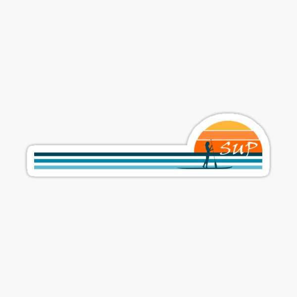 SUP Stand up paddle summer sunset - v2 Sticker