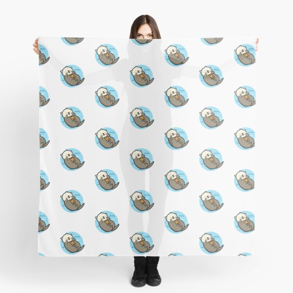 Alphabet Letter M Adorable Otter Scarf