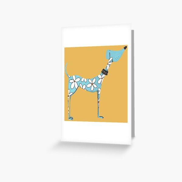 Dog, King of Flowers Greeting Card