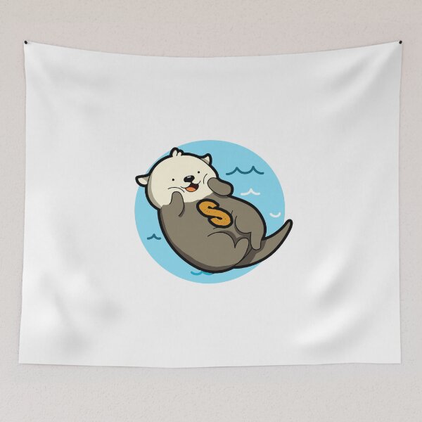 Item preview, Alphabet Letter S Adorable Otter designed and sold by kidsmonogram.