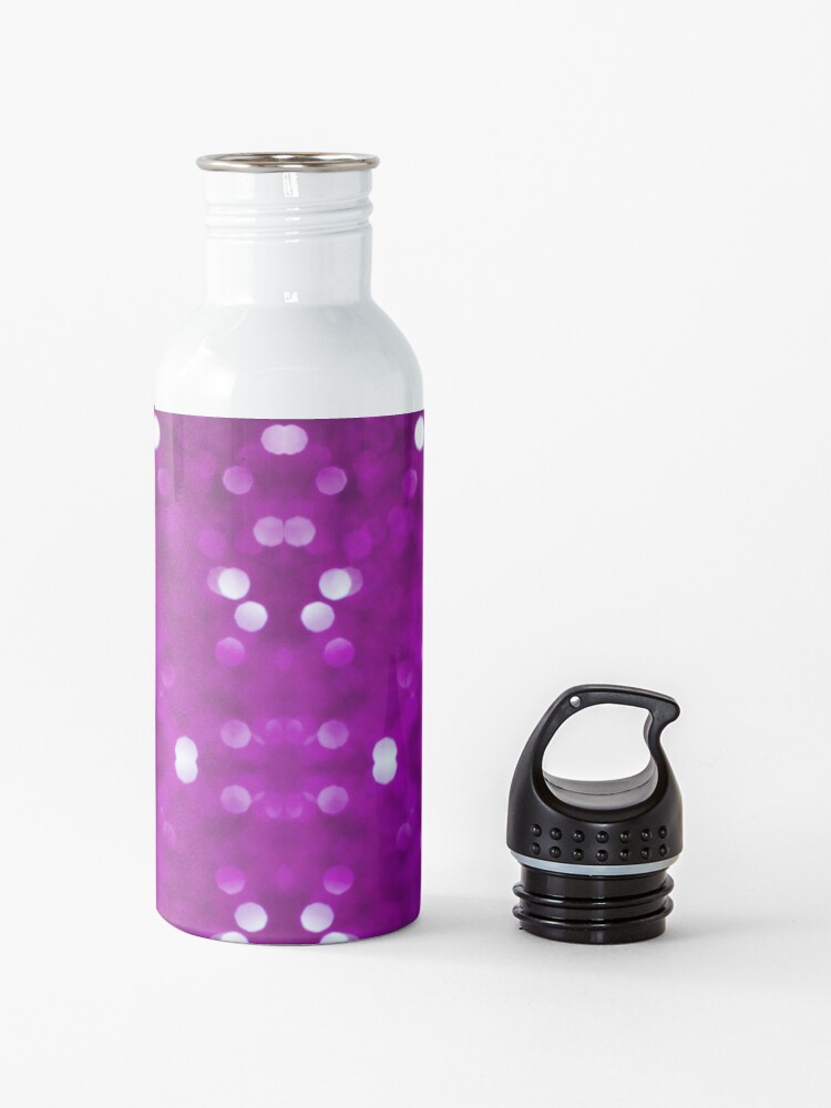 Alternate view of Dark Pink Magenta Fuchsia Sparkly Bokeh Water Bottle