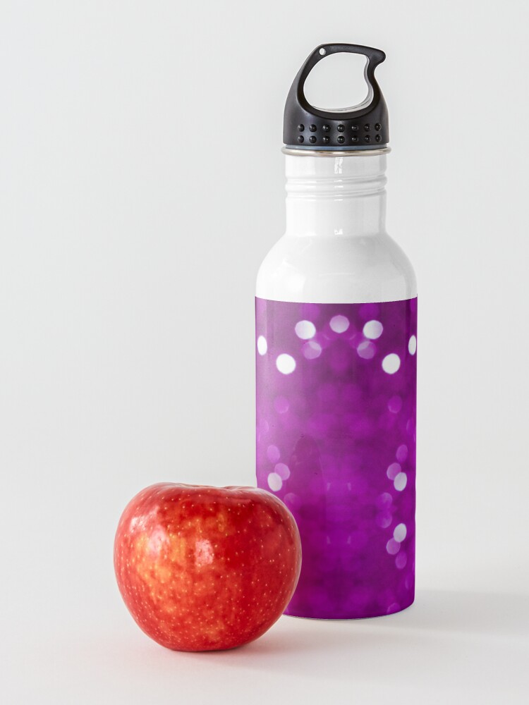 Alternate view of Dark Pink Magenta Fuchsia Sparkly Bokeh Water Bottle