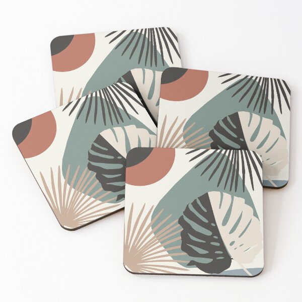 Item preview, Minimal Yin Yang Monstera Fan Palm Finesse #1 #tropical #decor #art  designed and sold by Anita's & Bella's Art.