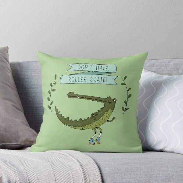 Item preview, Don't hate, roller skate crocodile designed and sold by agrapedesign.