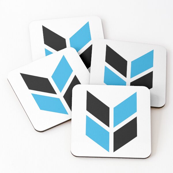 Item preview, Geometric Pattern: Chevron: Black/Blue designed and sold by Red Wolf.