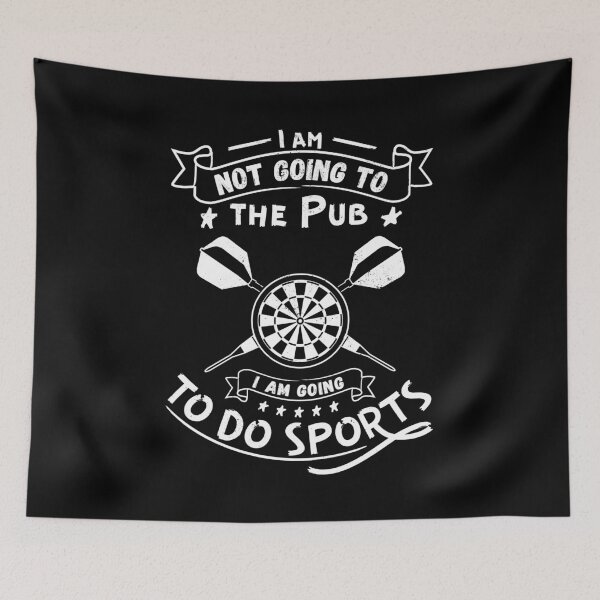 Item preview, I am not going to the pub I am going to do sports Funny Darts Hobby Design designed and sold by emmjott.