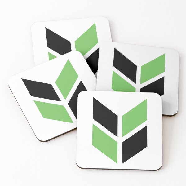 Item preview, Geometric Pattern: Chevron: Black/Green designed and sold by Red Wolf.