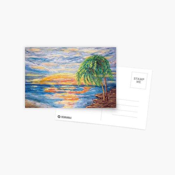 Tropical Sunset Postcard